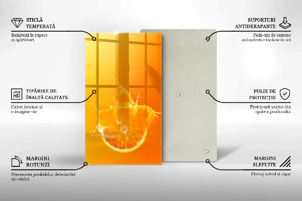 Induction hob protector Juicy fruit of orange