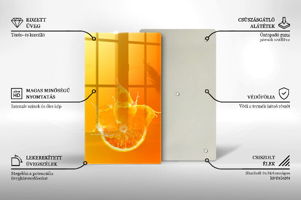 Induction hob protector Juicy fruit of orange