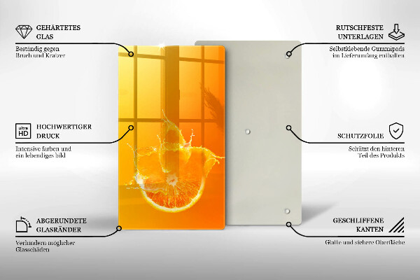 Induction hob protector Juicy fruit of orange