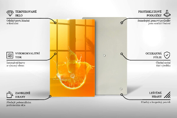 Induction hob protector Juicy fruit of orange