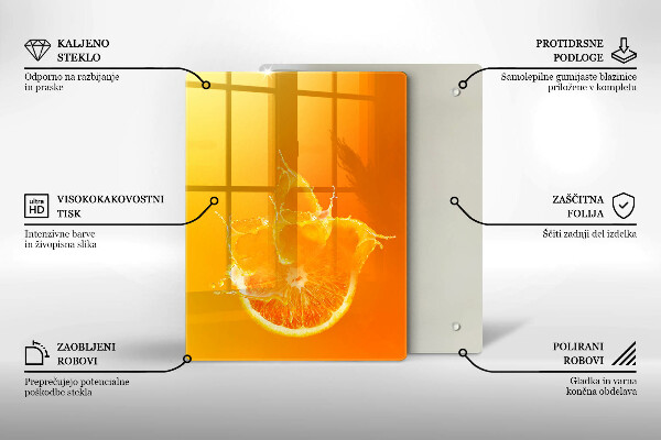 Induction hob protector Juicy fruit of orange