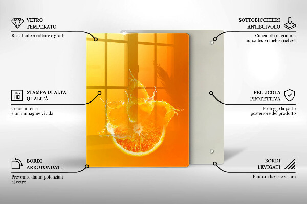 Induction hob protector Juicy fruit of orange