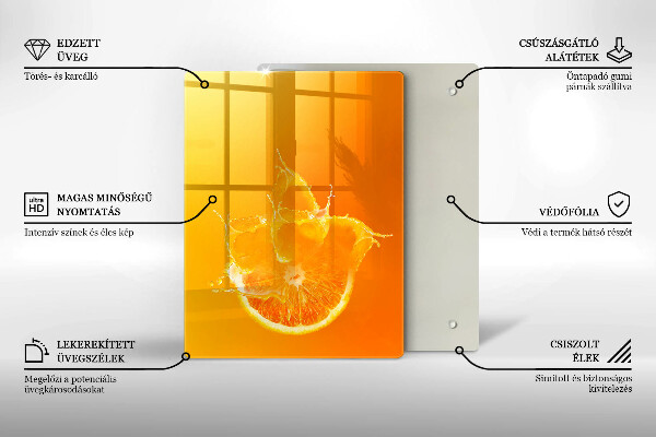 Induction hob protector Juicy fruit of orange