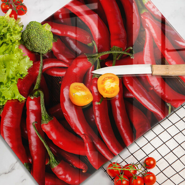 Induction hob protector Hot chili peppers