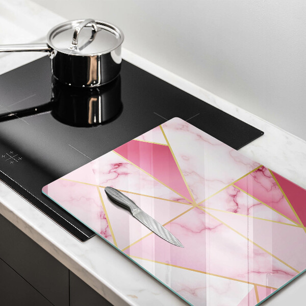 Induction hob protector Geometric marble