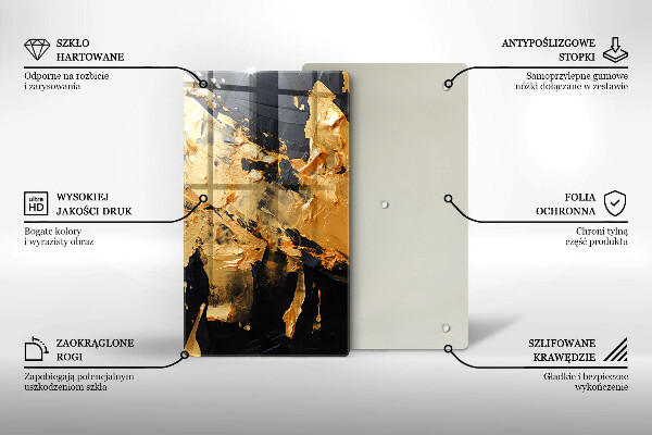 Induction hob protector Elegant paint texture