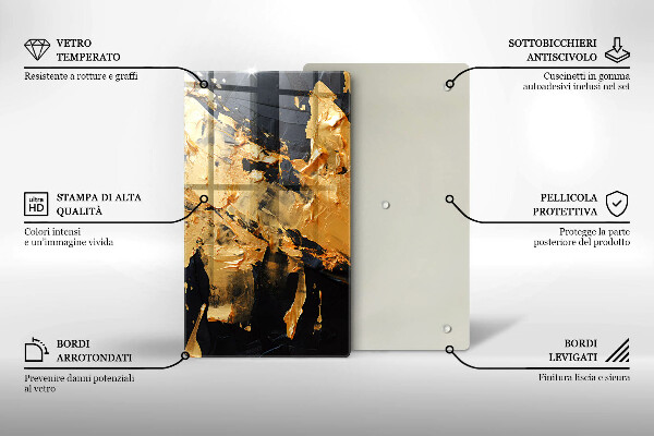 Induction hob protector Elegant paint texture