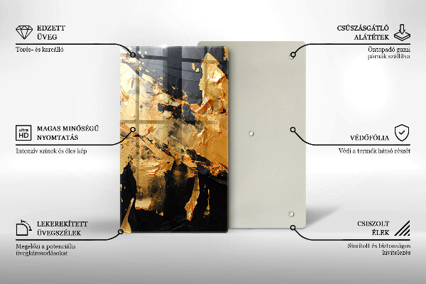 Induction hob protector Elegant paint texture