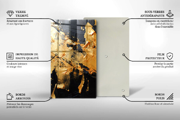 Induction hob protector Elegant paint texture