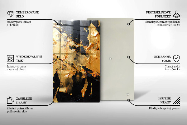 Induction hob protector Elegant paint texture