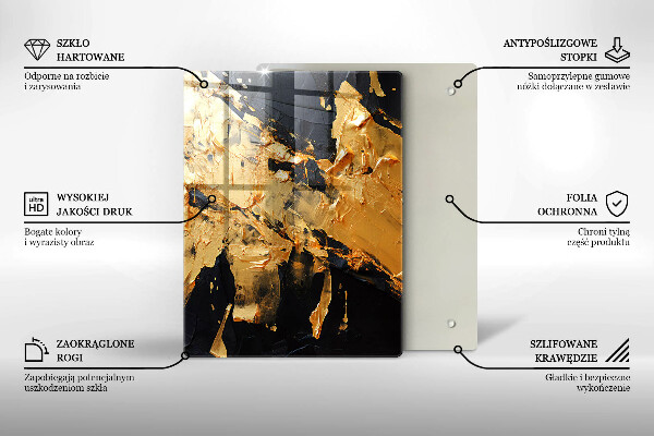 Induction hob protector Elegant paint texture