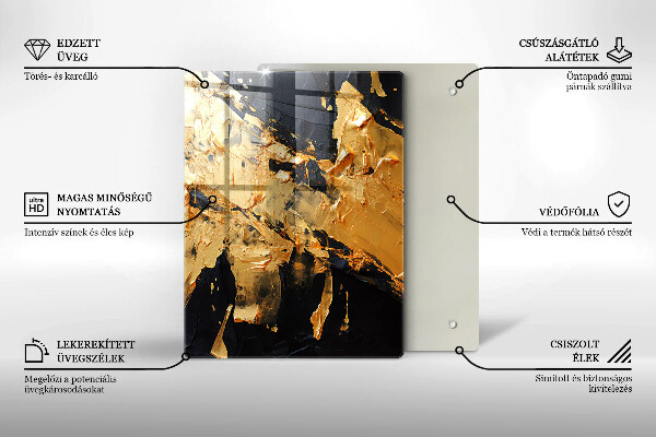 Induction hob protector Elegant paint texture