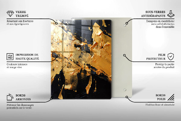 Induction hob protector Elegant paint texture