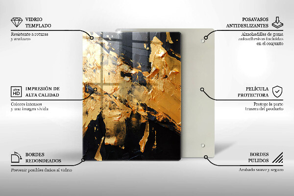 Induction hob protector Elegant paint texture