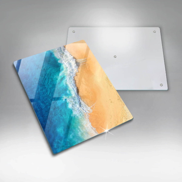 Induction hob protector Beach and sea