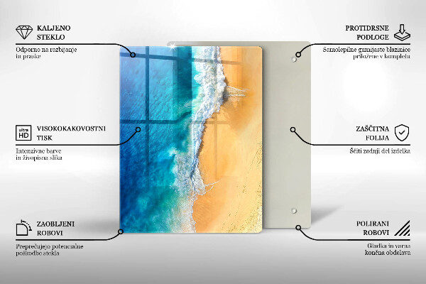 Induction hob protector Beach and sea