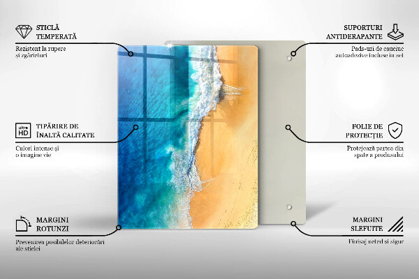 Induction hob protector Beach and sea