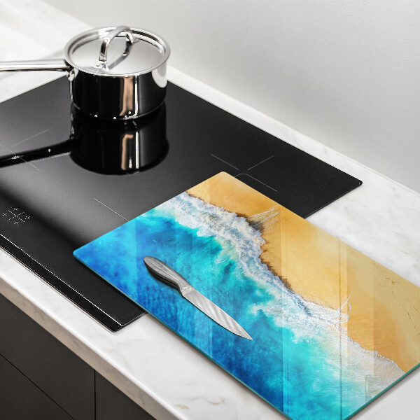 Induction hob protector Beach and sea