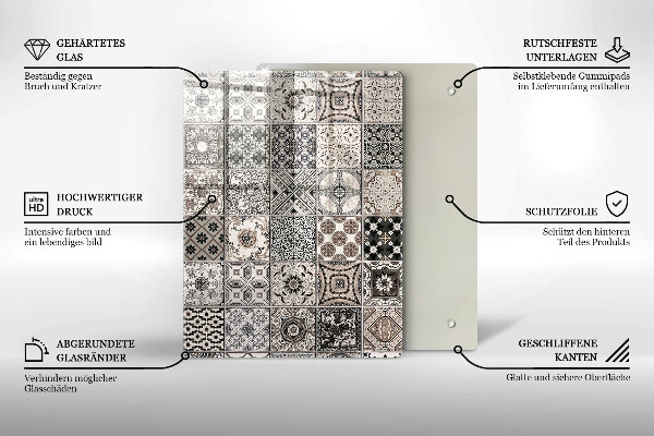 Induction hob protector Decorative tiles