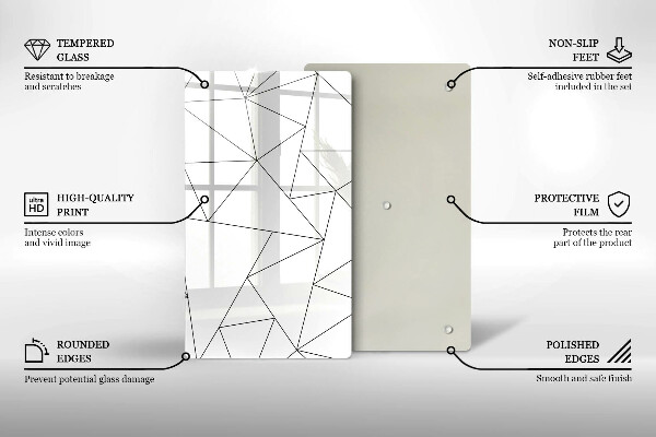 Work surface savers White triangles