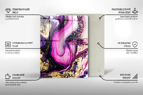 Worktop cover Abstraction design gold