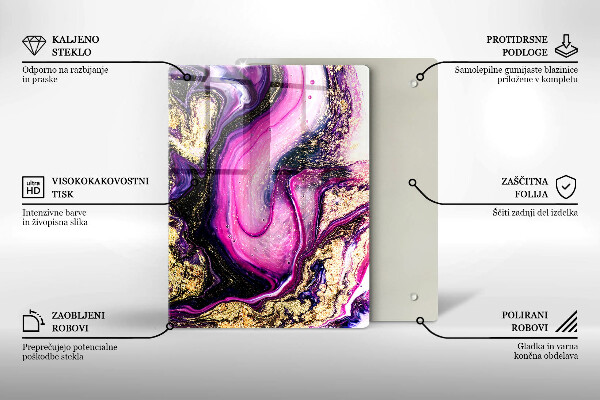 Worktop cover Abstraction design gold