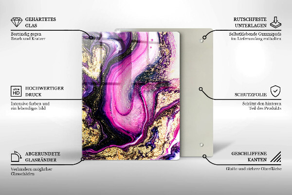 Worktop cover Abstraction design gold