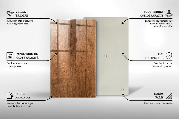 Induction hob protector Wood texture