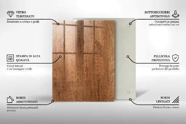 Induction hob protector Wood texture