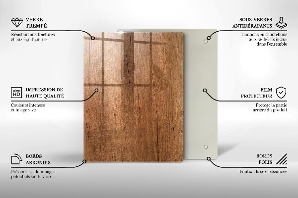 Induction hob protector Wood texture