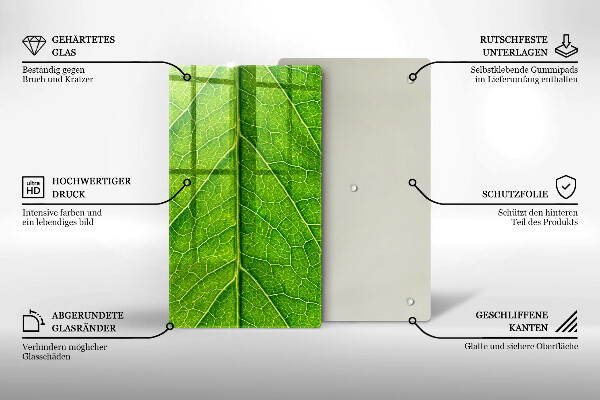 Induction hob protector Leaf lines nature