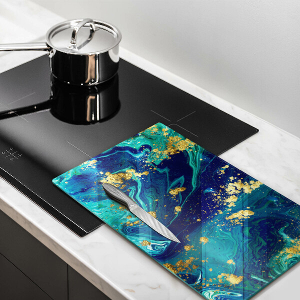 Induction hob protector Abstraction with gold