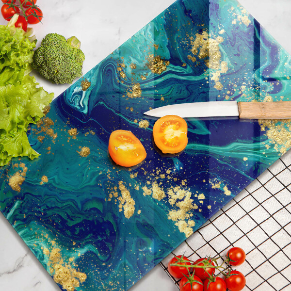 Induction hob protector Abstraction with gold