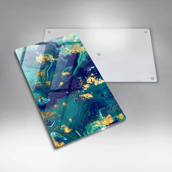 Induction hob protector Abstraction with gold