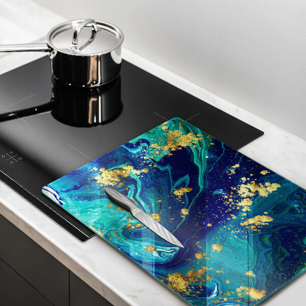 Induction hob protector Abstraction with gold