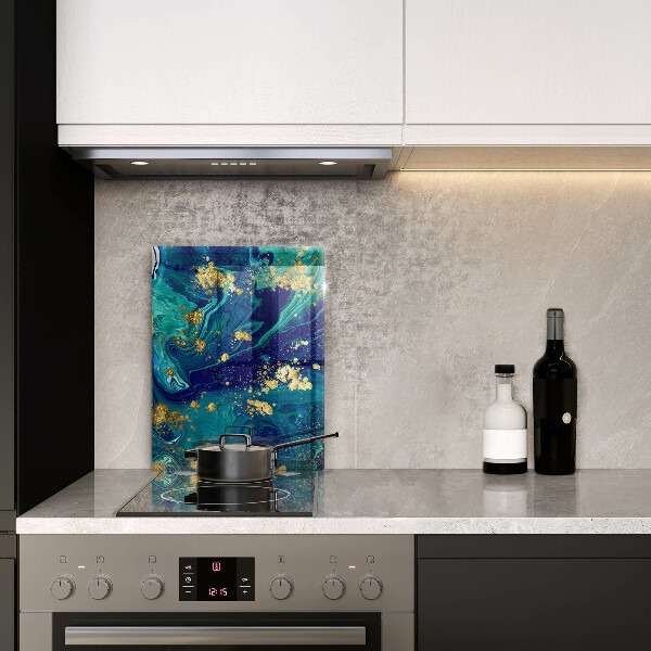 Induction hob protector Abstraction with gold