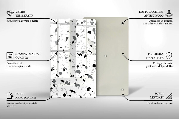 Induction hob protector Decorative stone gres