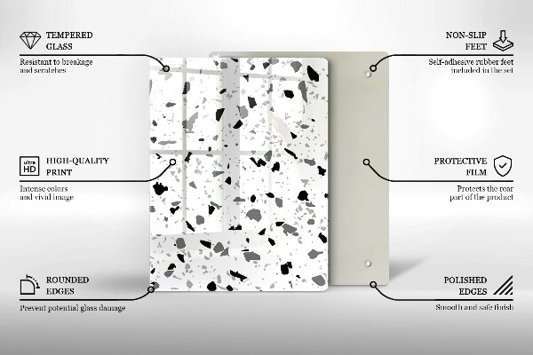 Induction hob protector Decorative stone gres