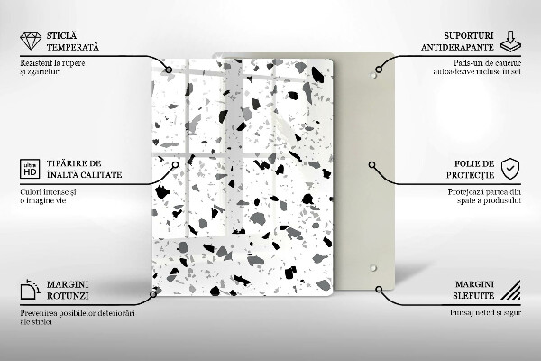 Induction hob protector Decorative stone gres