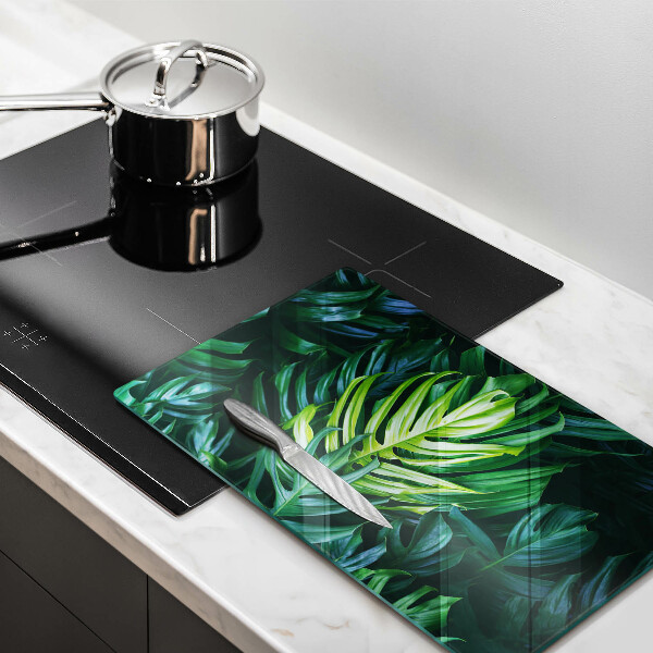 Induction hob protector Monstera wild leaves