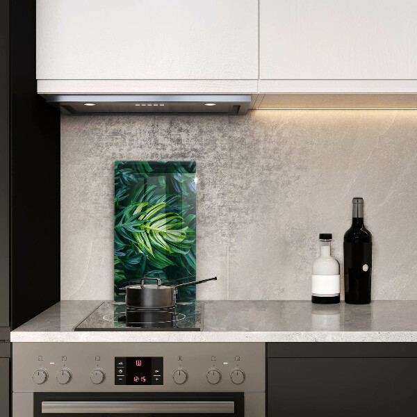 Induction hob protector Monstera wild leaves
