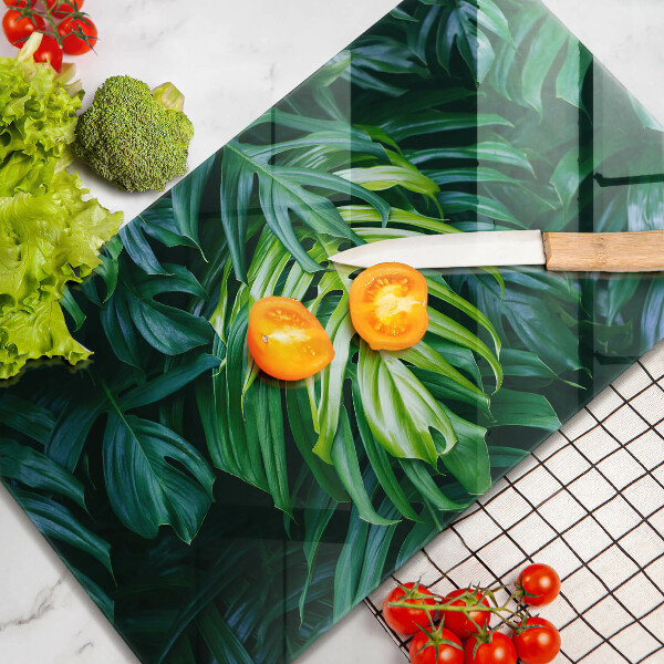 Induction hob protector Monstera wild leaves