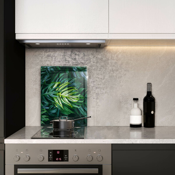 Induction hob protector Monstera wild leaves