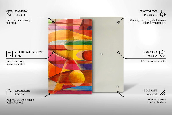 Induction hob protector Colorful abstraction