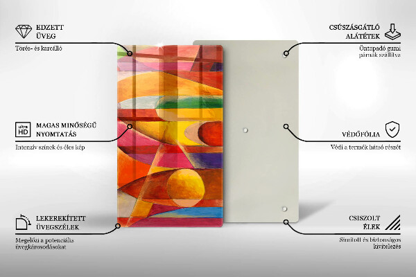 Induction hob protector Colorful abstraction