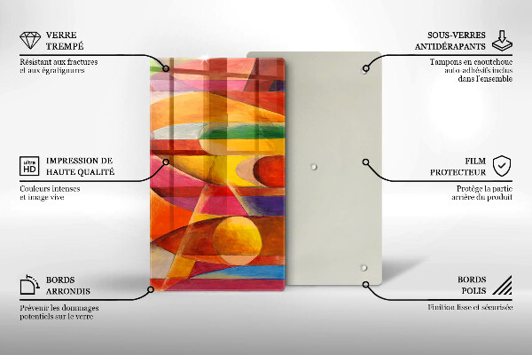 Induction hob protector Colorful abstraction