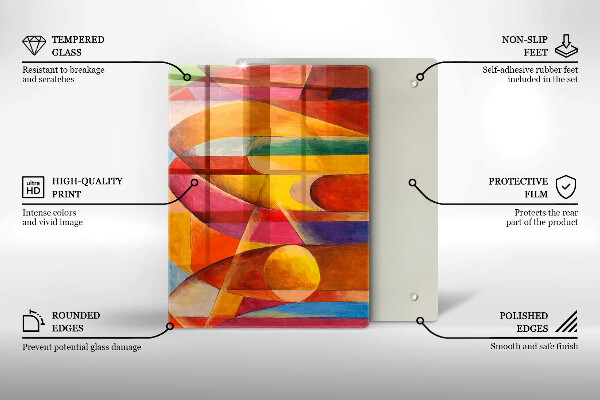 Induction hob protector Colorful abstraction