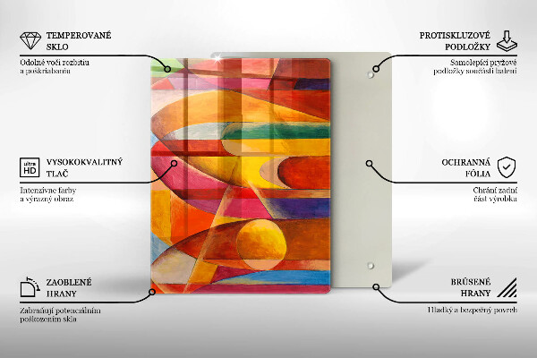 Induction hob protector Colorful abstraction