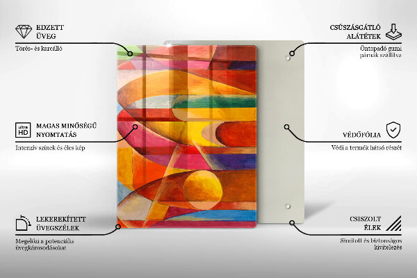 Induction hob protector Colorful abstraction