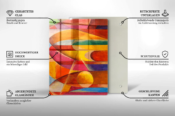 Induction hob protector Colorful abstraction